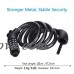 Bike Lock Cable  DKMHA Bike Cable Lock Basic Self Coiling Resettable Combination Cable Bike Locks with Complimentary Mounting Bracket  5-Digit Resettable Combination  4 Feet x 1/2 Inch - B0728HBHGX